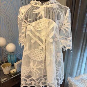 Anthropology HD in Paris Cream Lace Dress